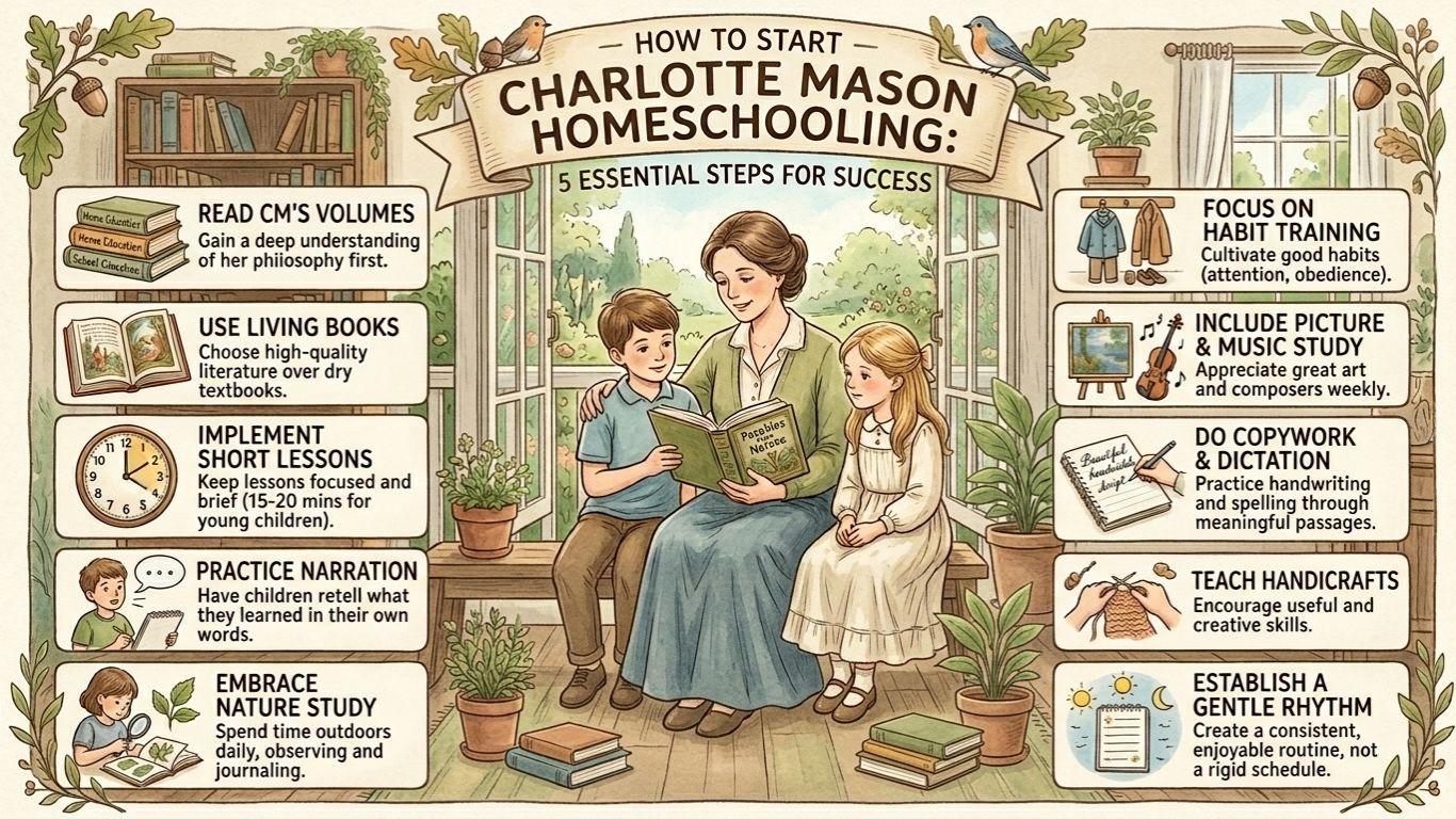 How to Start Charlotte Mason Homeschooling: 10 Essential Steps for Success