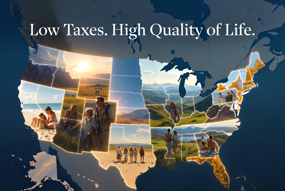 Best States in the United States to Live With Low Taxes